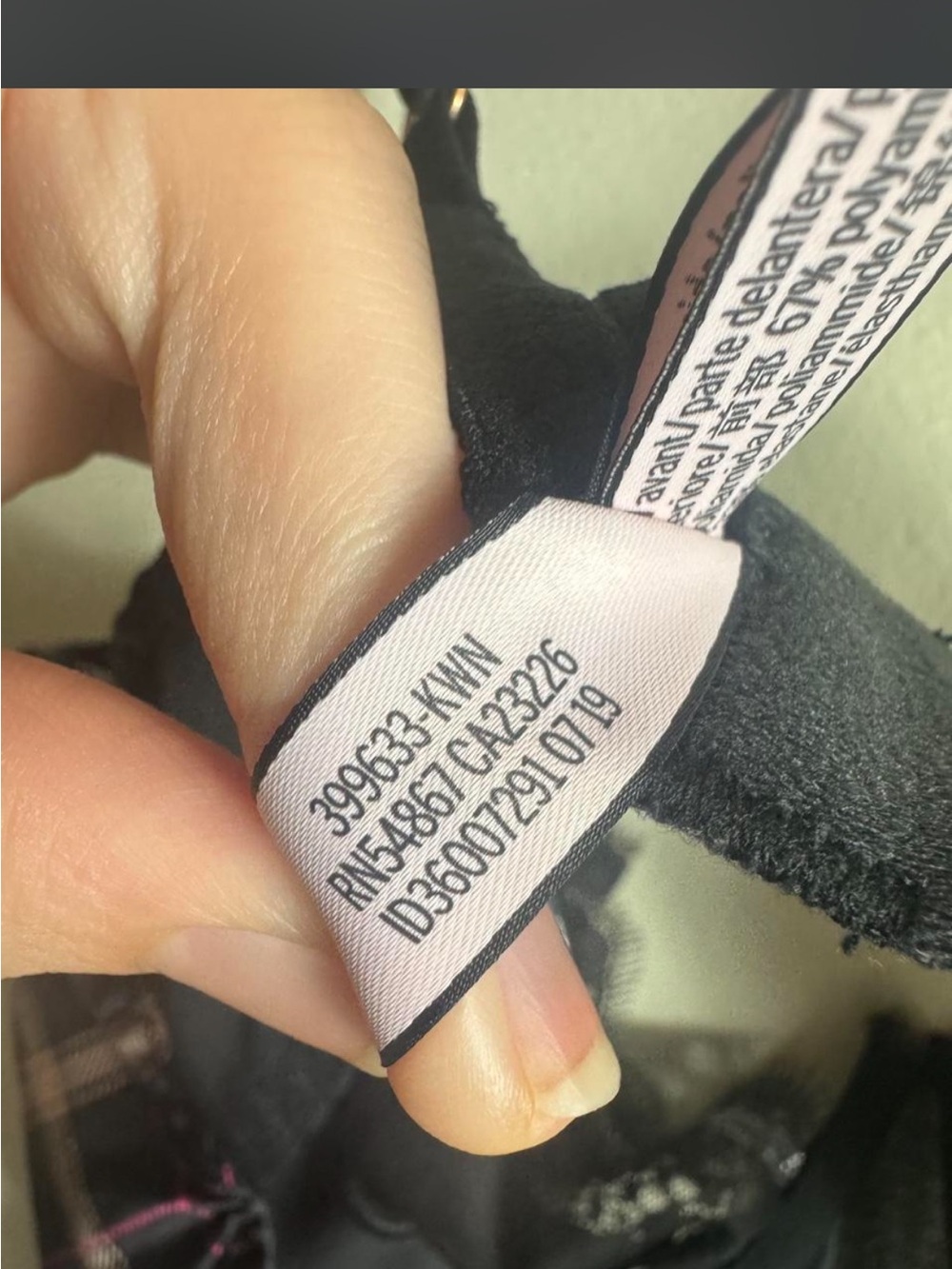 Victoria's Secret Black Plaid Lace-Trim Chemise Bodysuit - Picture 7 of 7
